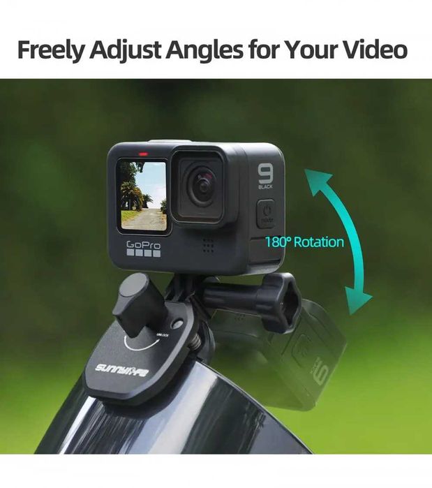 Prindere parbriz moto motocicleta camere de actiune GoPro, DJI, Insta