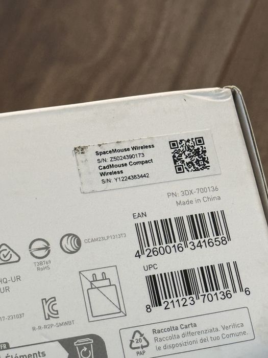 3Dconnexion Space Mouse Wireless Kit 2 - Nou - Sigilat