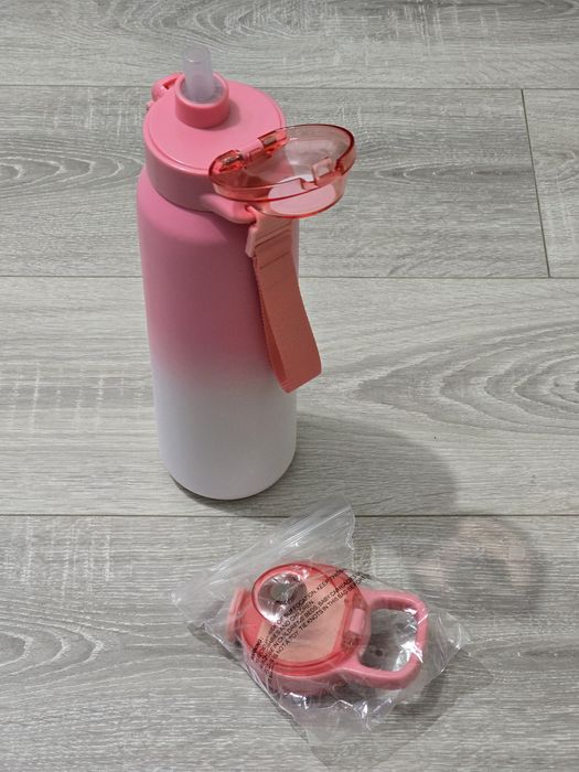 Sticlă termos SLUXKE din oțel inoxidabil 18/10 – cu 2 capace, 1 litru