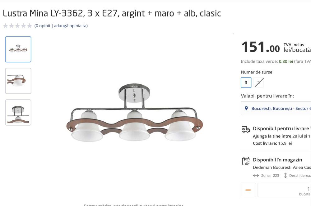 Corpuri de iluminat, lustre, aplici E14 si E27