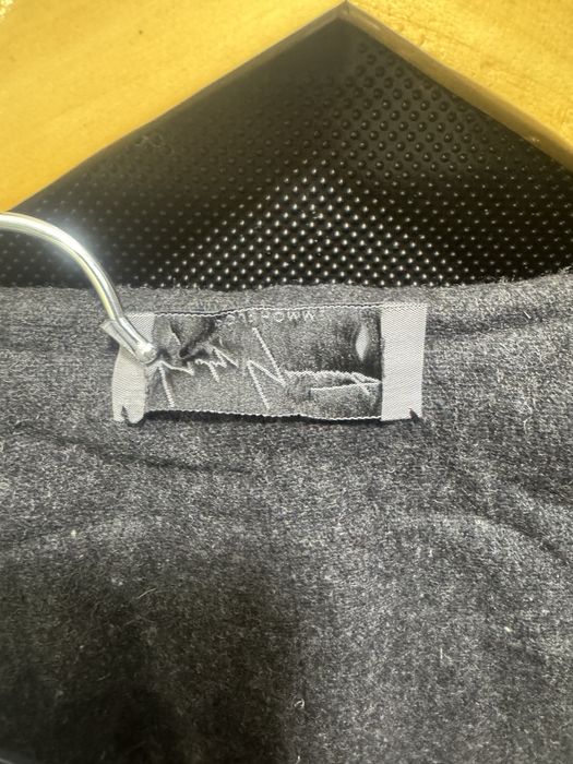 Yohji yammamoto assymetrical drape wool coat jacket