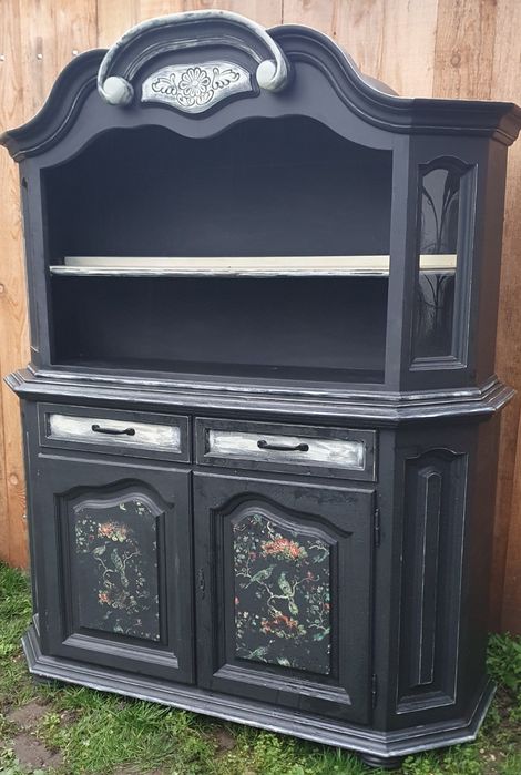 Bufet, dulap, antic, rustic pictat, comoda