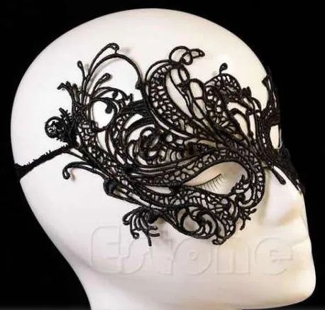 Секси дантелена черна маска бал , карнавал , Halloween Хелоин
