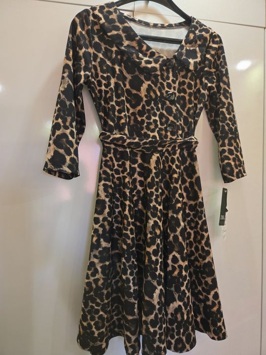 Рокля  с леопардов принт Нова размер с/м