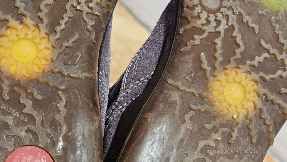 Ghete mov pentru copii, îmblănite cu lana naturala, nr 27