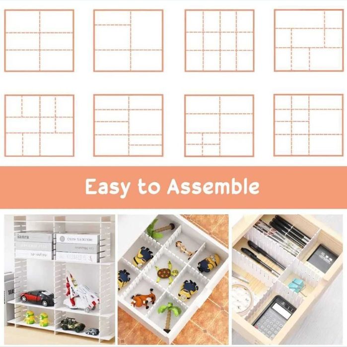 Organizator din plastic usor de utilizat dupa dimensiunea dorita
16 bu