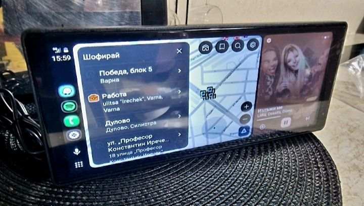 Безжичен мултимедиен дисплей Android Auto Carplay+камера за заден ход