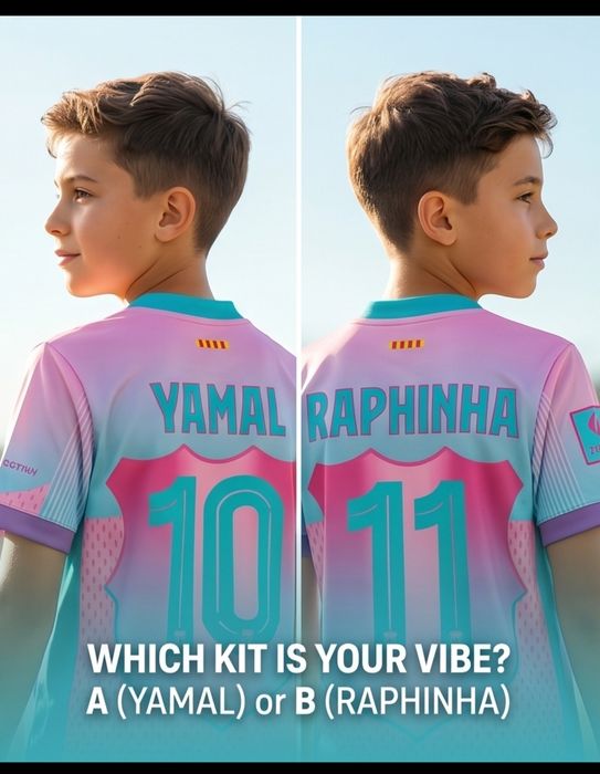 Детско юношески футболни екипи RAPHINHA 11 LAMINE YAMAL 10