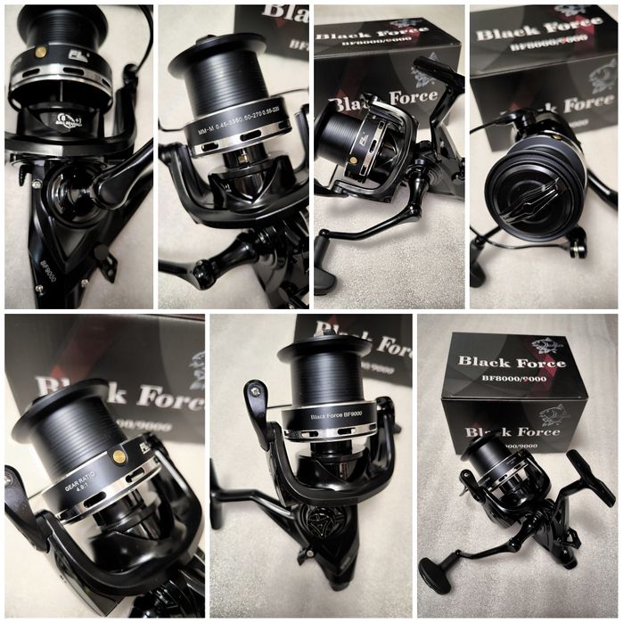 SET 4 Lansete FLX8 3.90M 3Segmente 3.5LBS + 4 Mulinete FL BLACK F 9000