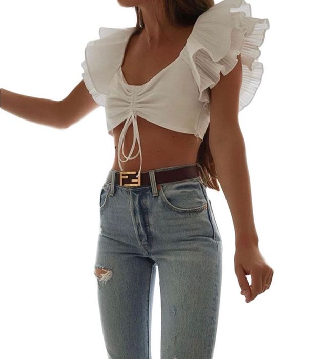 Top Zara mâneci bufante