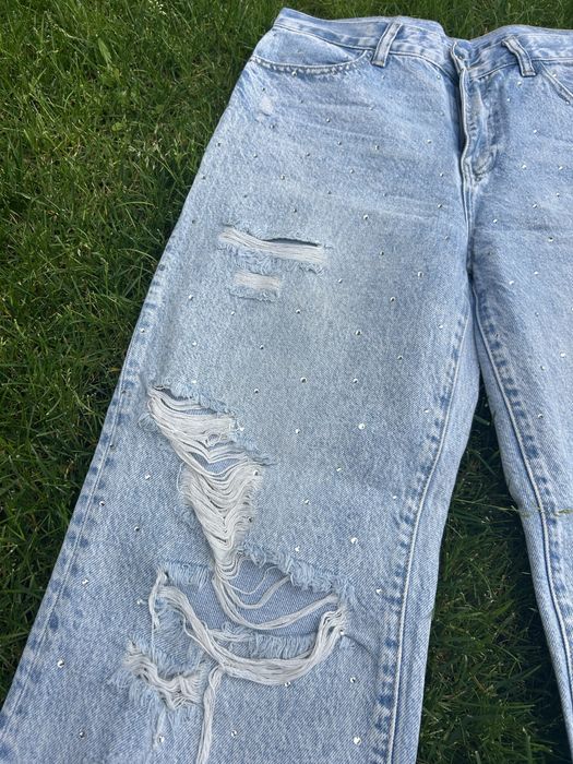 Дамски дънки с камъни Premium Denim  BeginAgain