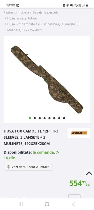 Huse lansete: fox camolite, shimano, ms  range