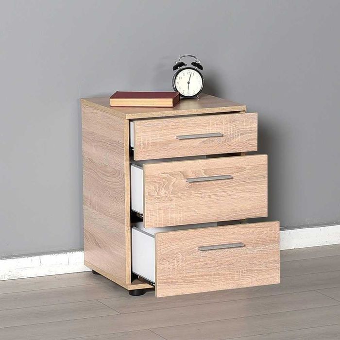 Noptiera Adore Trendline, 3 sertare, 40 x 57 x 39 cm