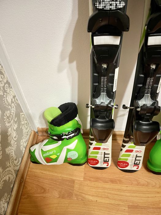 Schiuri copii 90 cm elan cu clapari skiuri set
