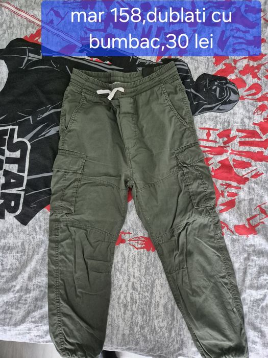 Pantaloni cargo dublați cu bumbac