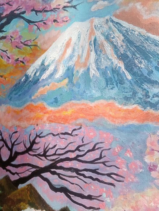 "Изгрев над Фуджи и цъфналите вишни"