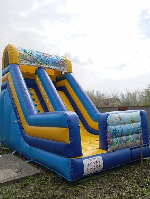 Bubble house cu trambulina tobogan gonflabil topogan