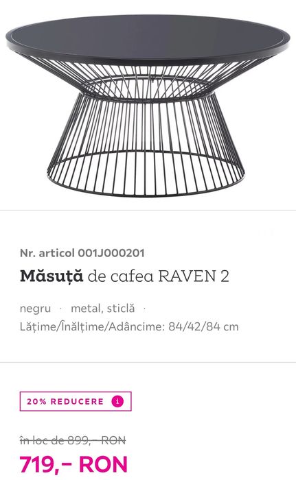 Măsuță de cafea RAVEN 2