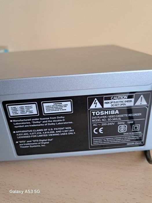 DVD+VCR плеър Toshiba SD-34VL DIV X