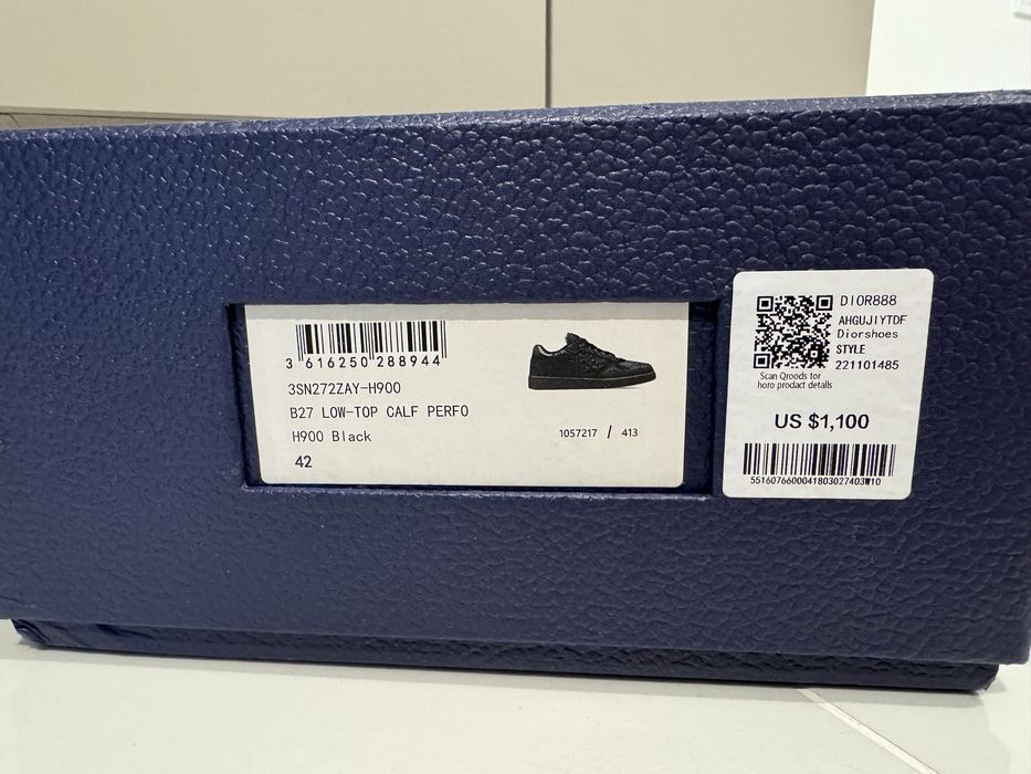 Dior B27 Black Low Top Sneakers 42