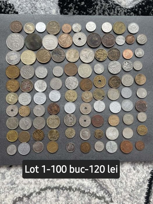 100 monede diferite tari