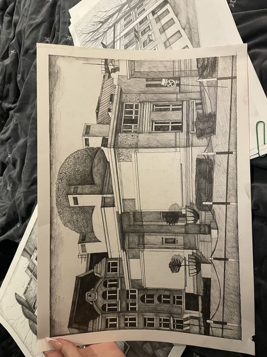 Desen arhitectural original – Casă modernă | Decor /tablou