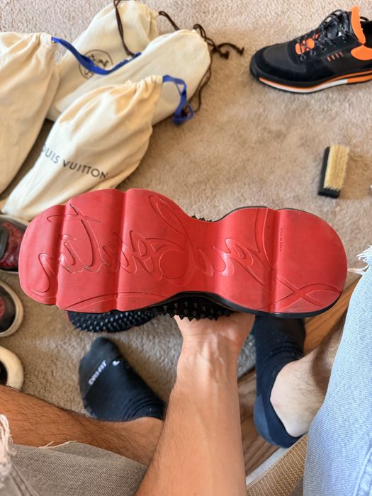 Оригинални маратонки Christian Louboutin Spike Sock Black Red