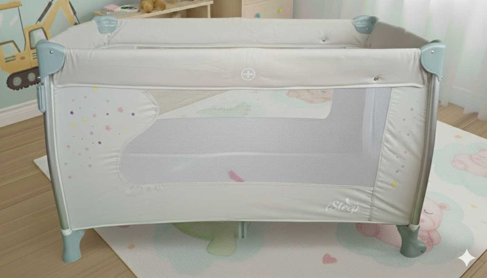 Детска кошара Cangaroo iSleep (бебешка кошара на 2 нива, с повивалник)