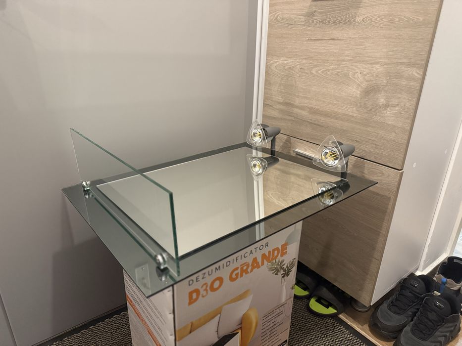 Oglinda baie cu polita si iluminat Kristal Form 62.5x50cm