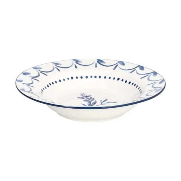 Порцеланов сервиз за хранене в бяло и синьо