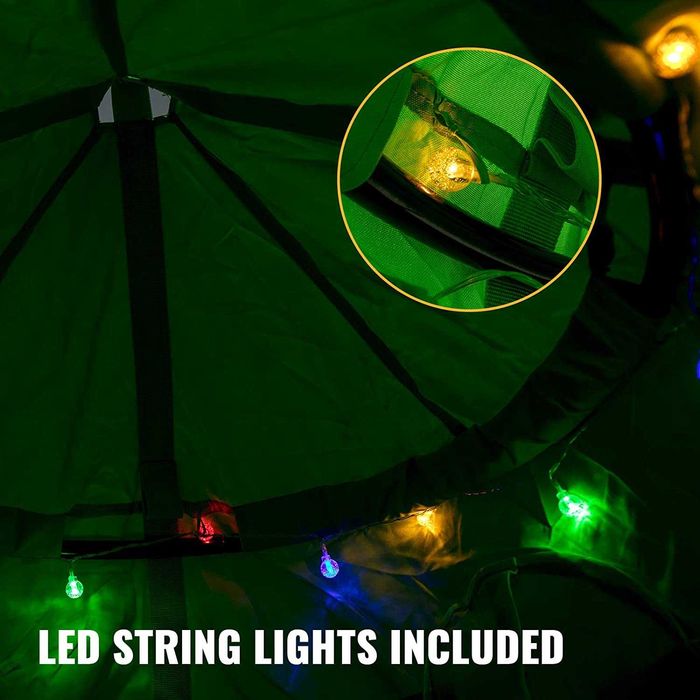 Висяща палатка люлка хамак с LED декорация AC2040 за открито и закрито