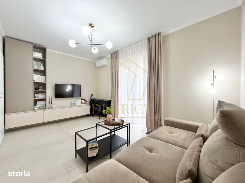 Apartament cu 2 camere mobilat si utilat decomandat la asfalt in Giroc