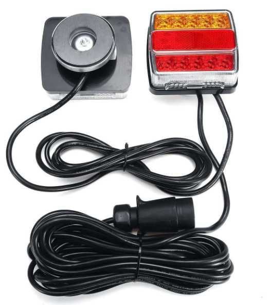 Комплект LED стопове с магнит и кабел 7,5м за ремаркета,колесари и др