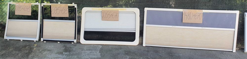 Casete cu rulouri antiinsecte/antisolare  pentru ferestre rulote