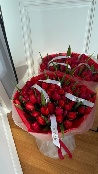 Букет из 51шт тюльпан