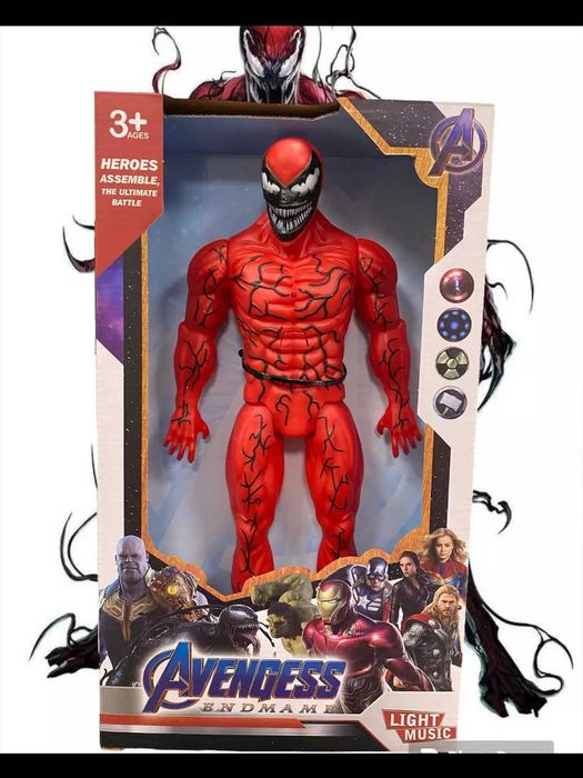 Екшън фигура Карнидж 30см, Carnage, светлини и звуци