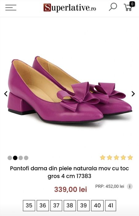 Pantofi dama piele naturala
