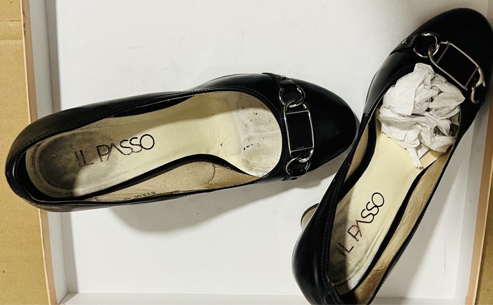 Pantofi de piele culoare bleu/mov