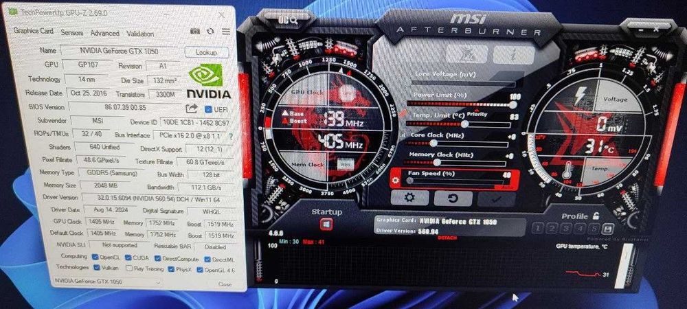 видеокарта GTX1050 2GB