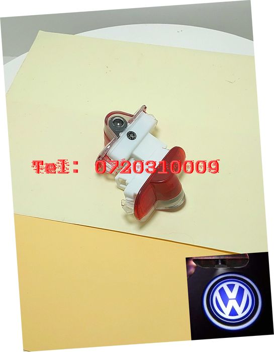 Set Proiectoare Cu Logo 3d Vw Golf 4 Touran Caddy Bora