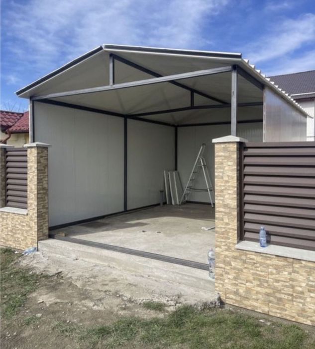 Vând garaj auto pe structura metalica