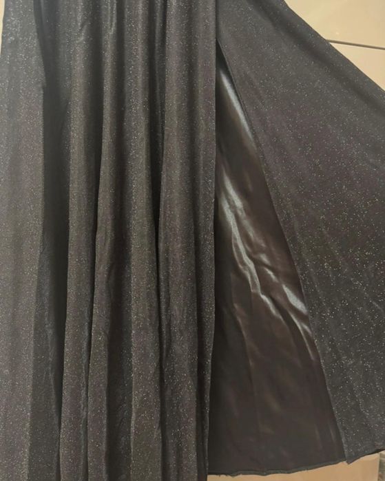 Rochie banchet neagra cu sclipici