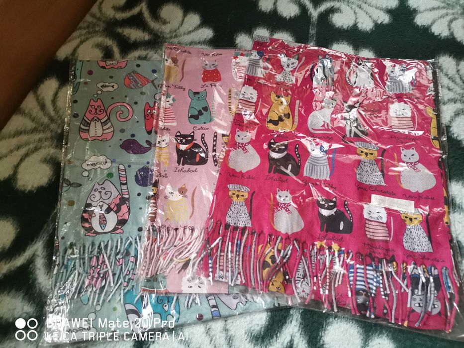 Кашмирен шал с котки 100%