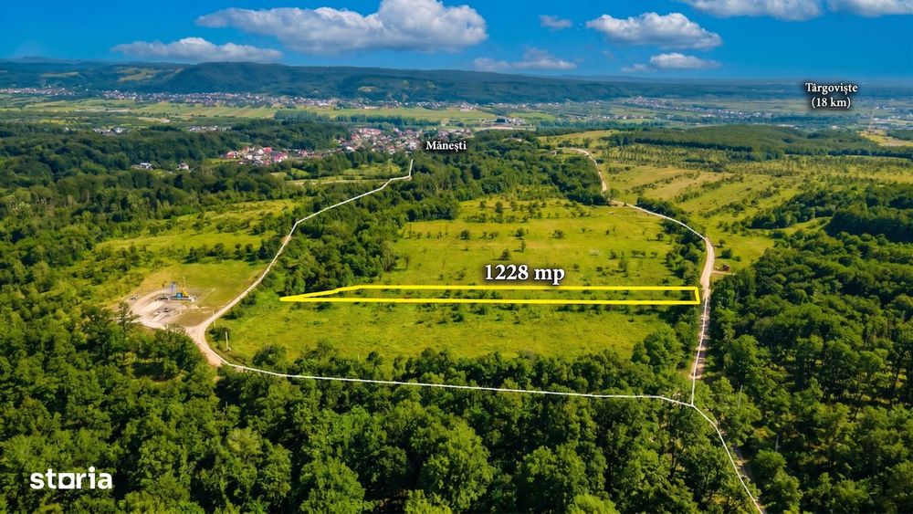 Teren 1228 mp între păduri - o oază de liniște la 20 km de Târgoviște