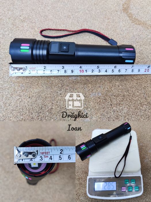 Lanterna LASER DIGITAL- led PM10 ULS tip LASER pt.distanta < 800m