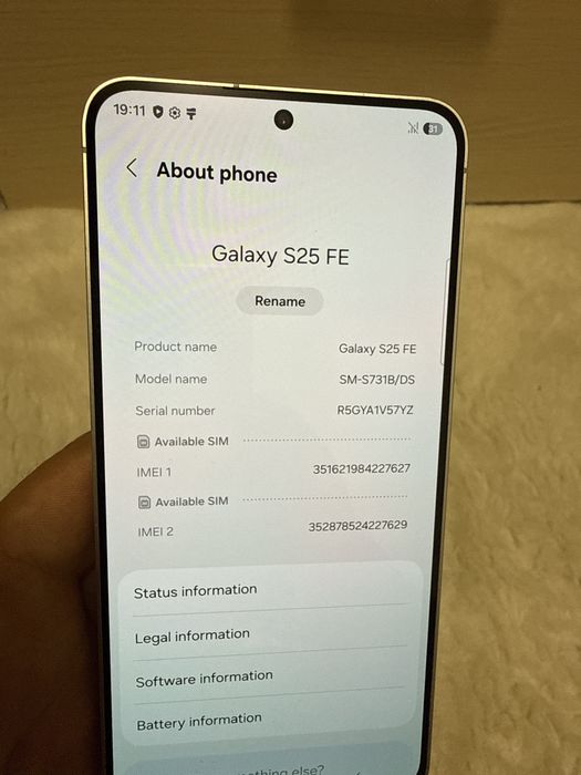 Samsung S25 FE 128Gb Ca Nou Intretinut