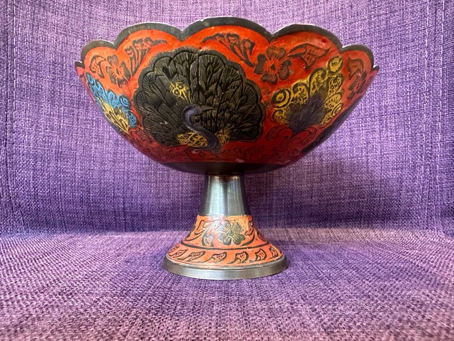 Cupa/ castron din metal cu decor cloisonne