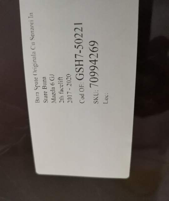 Bara Spate Originala Cu Senzori In Stare Buna Mazda  6 GJ [2th facelif