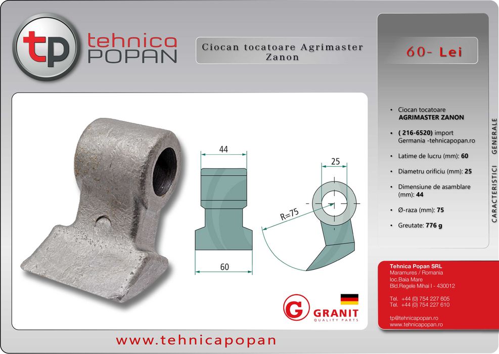 Ciocan tocatoare Agrimaster.Zanon. ( 216-6520)Germania-tehnicapopan.ro