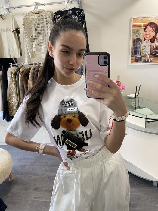 Сладка блузка с кученце налична в размер S/M и L/XL